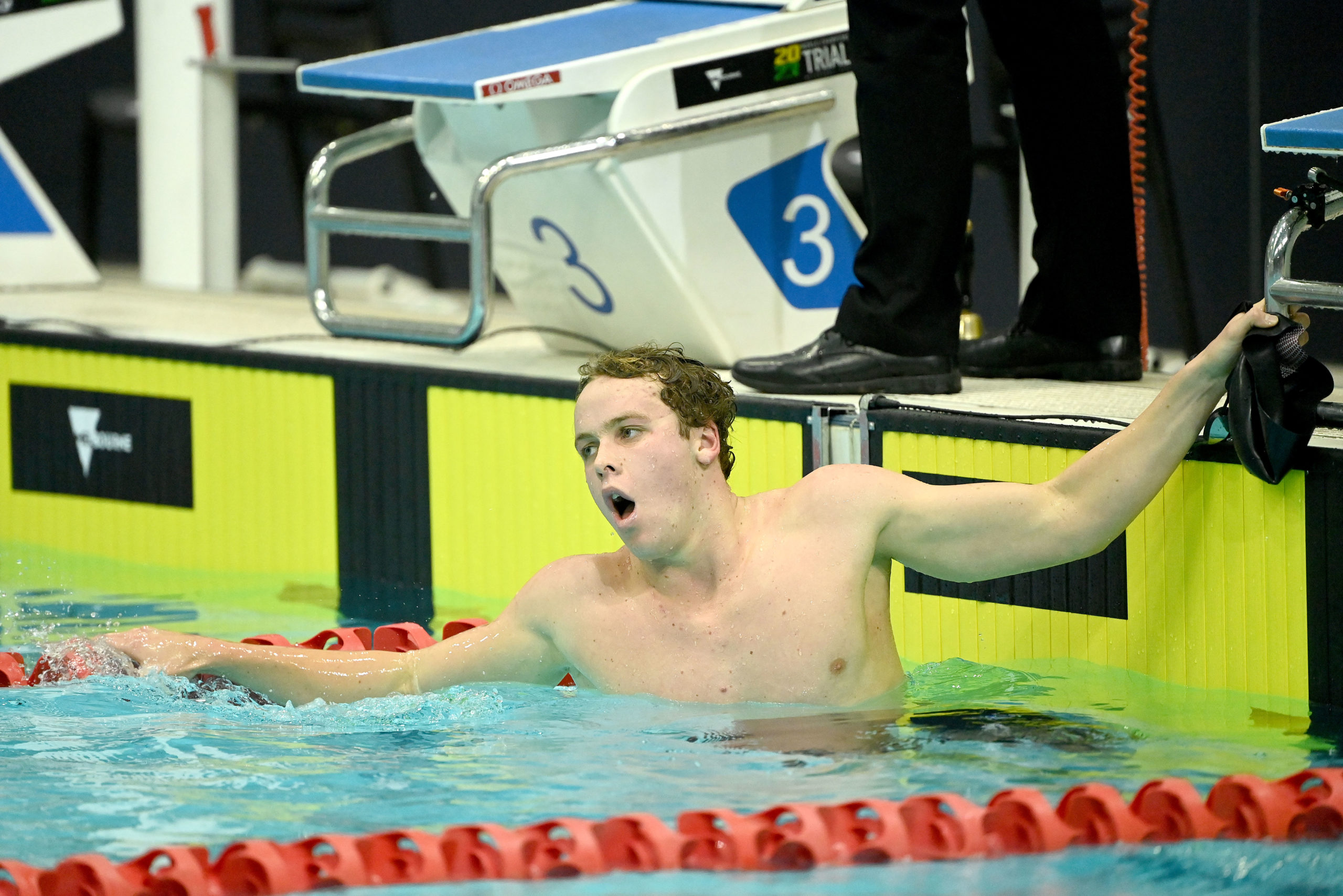 2023 AUS World Trials Day 5 Sam Shiort 1500m free finish