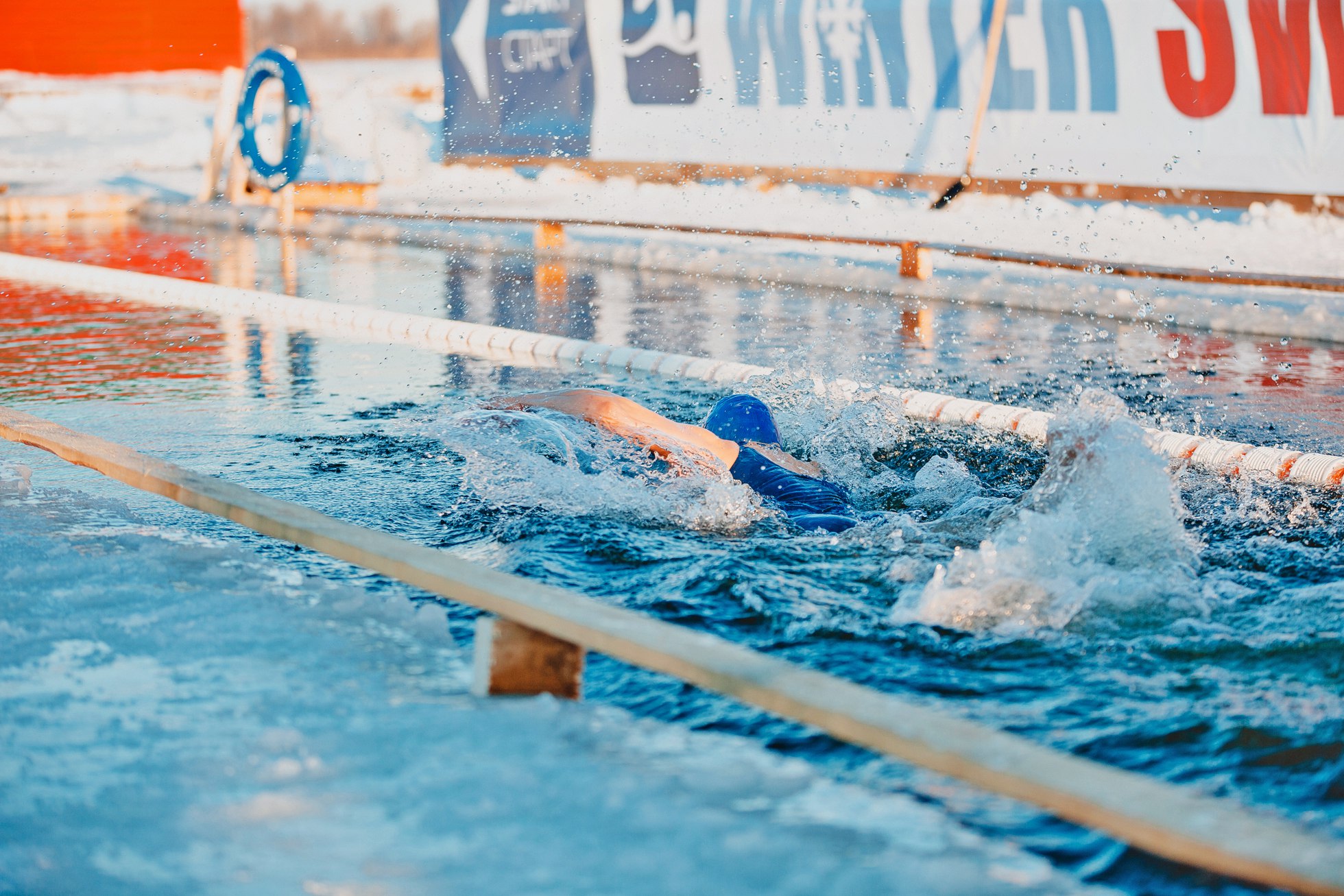 outdoor swimming in winter