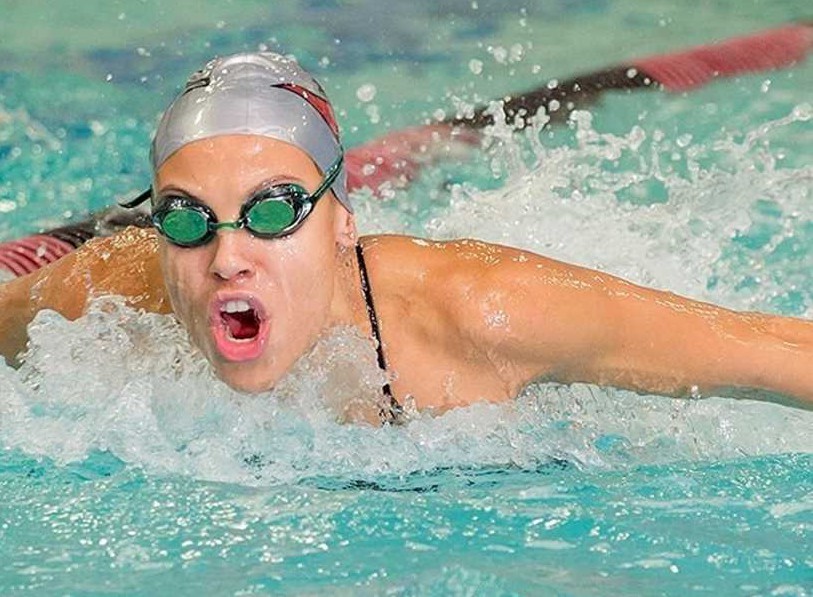 Open swim. Swimmer Aaron Dickinson.