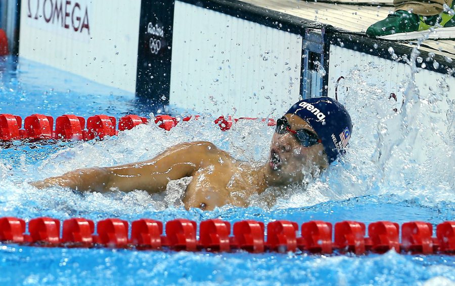 RIO de JANEIRO 07 AUGUST 2016. Perenang negara, Welson Sim mencatat masa 1:47.67s menduduki tempat ke 6 saringan 3 dan tempat ke 26 keseluruhan, gagal layak ke separuh akhir acara 200m gaya bebas lelaki di Stadium Aquatik Olimpik Rio. NSTP/ROSLI RAHMAT